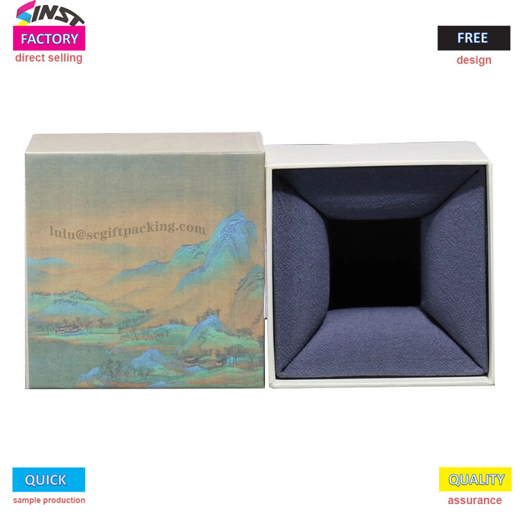 컵 선물 상자는 문화를 세부적으로 인쇄합니다.