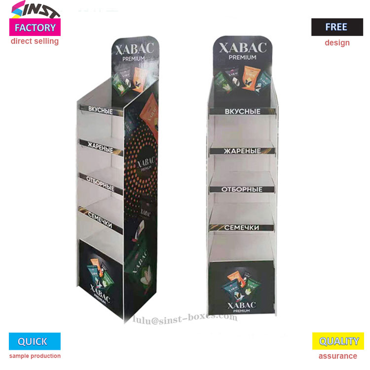 Cardboard Nuts Floor Display Stand